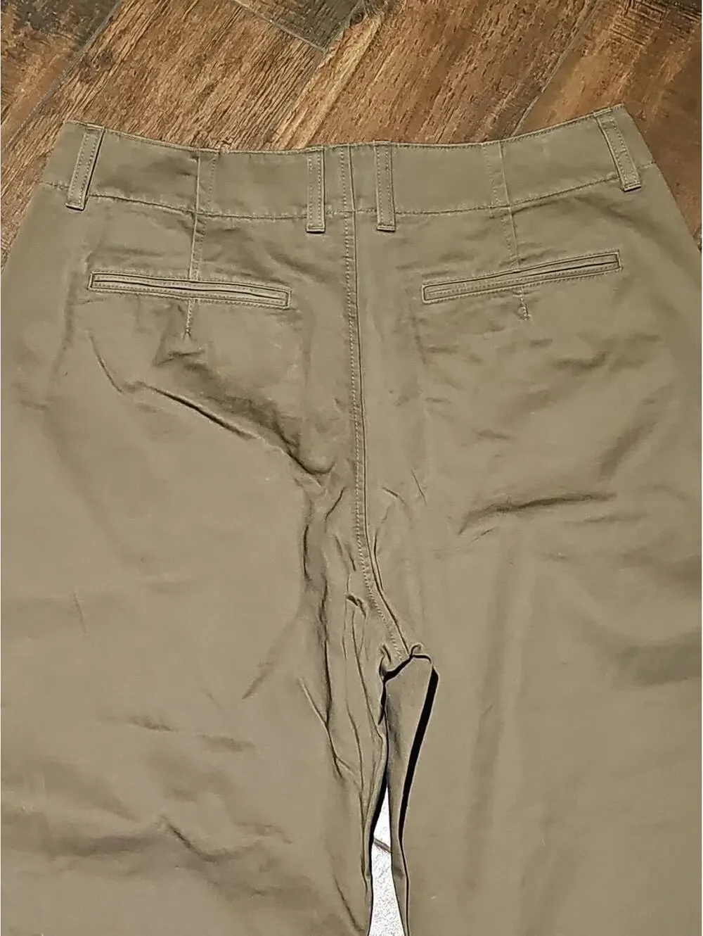 Uniqlo Chino Brown Pants Womens Large (12) Straight Leg - Picture 5 of 8